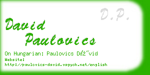david paulovics business card